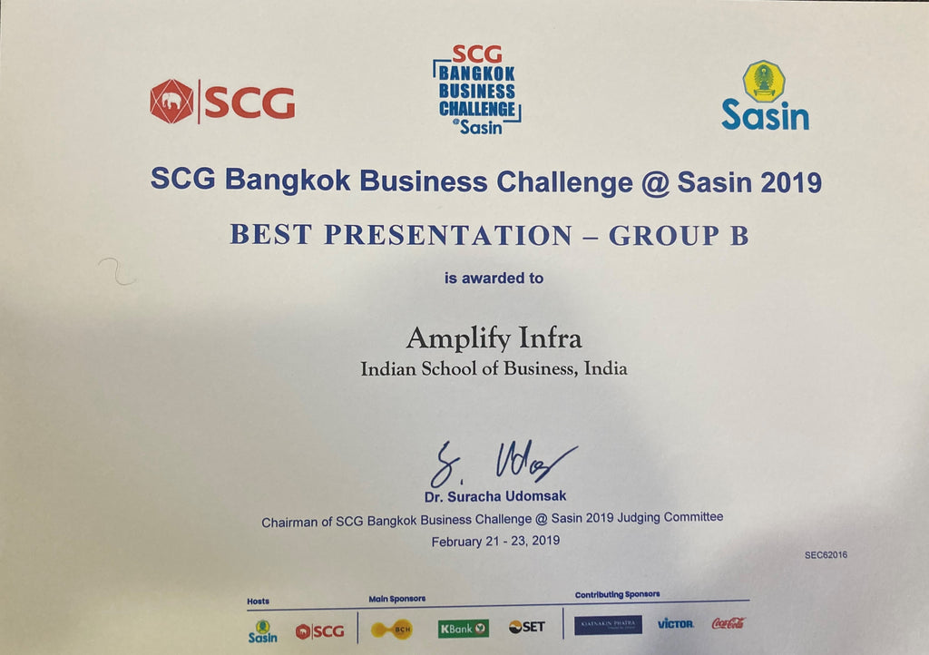 H.M. The King’s Award Ceremony SCG Bangkok Business Challenge @ Sasin 2019